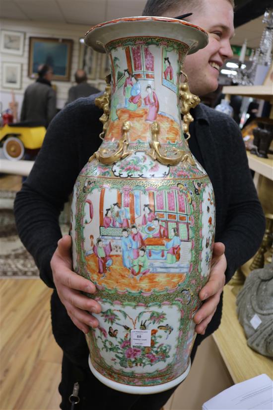 A large Chinese famille rose vase